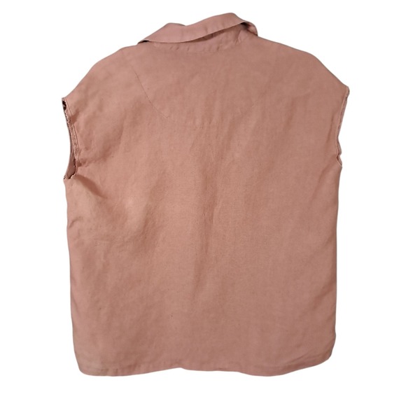 Parachute 100% Linen Button Down Shirt Top Clay Oversized XS Breathable Boho - Picture 2 of 11